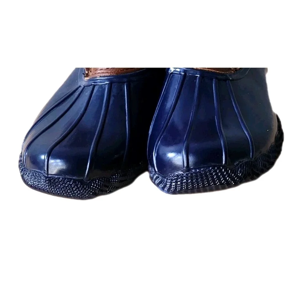 Steve‎ Madden Blue/Brown Rain/Duck Boots Quilted Fleece Lined Women's Size 6